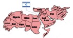 Israel nằm "kẹp" giữa các quốc gia Ả Rập