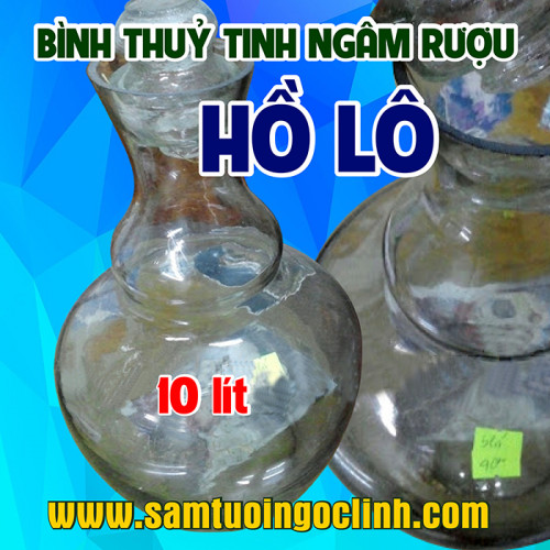 Bình Thủy Tinh Hồ Lô 10 lít Ngâm Rượu Hoa Quả