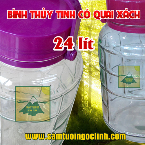 Bình Thủy Tinh 24 lít Quai Xách