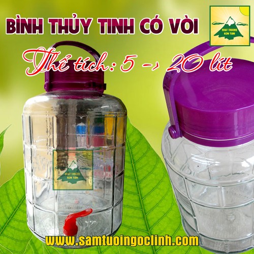 Bình Thủy Tinh Có Vòi 10 lít