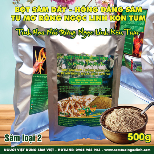 Bột Sâm Dây (Hồng Đẳng Sâm) Nhật Trường Kon Tum loại 2 - 500g