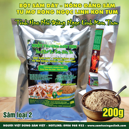 Bột Sâm Dây (Hồng Đẳng Sâm) Nhật Trường Kon Tum loại 2 - 200g