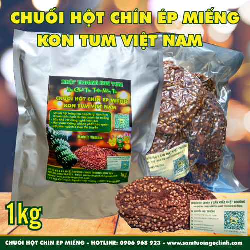 Chuối hột chín ép miếng Kon Tum