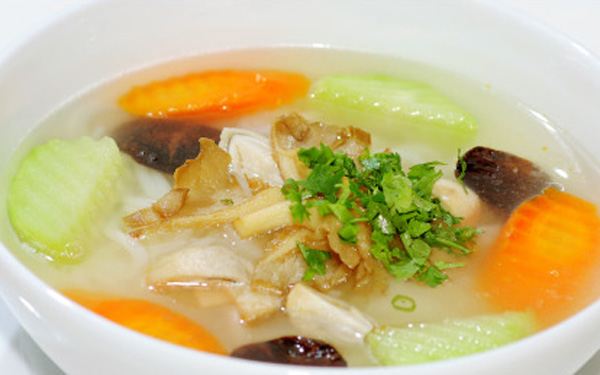 canh nấm chay