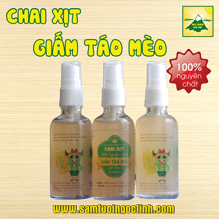 Chai Xịt Giấm Táo Mèo Kon Tum Nhật Trường