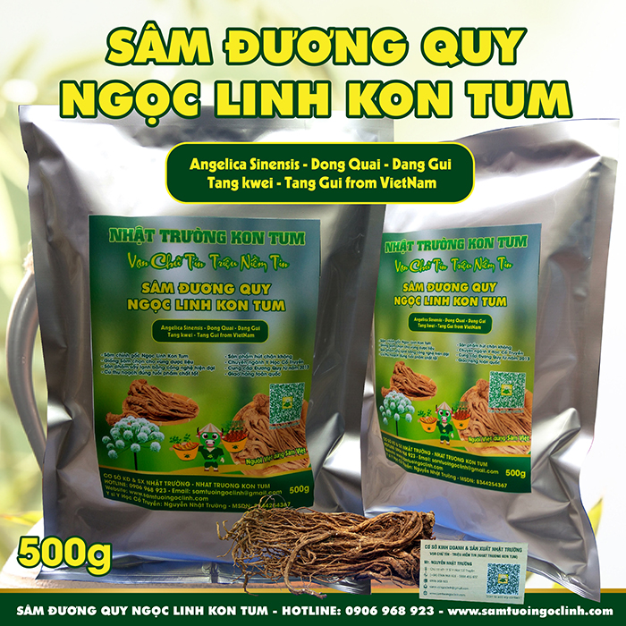 Sâm Đương Quy Ngọc Linh Kon Tum Nhật Trường - 500g