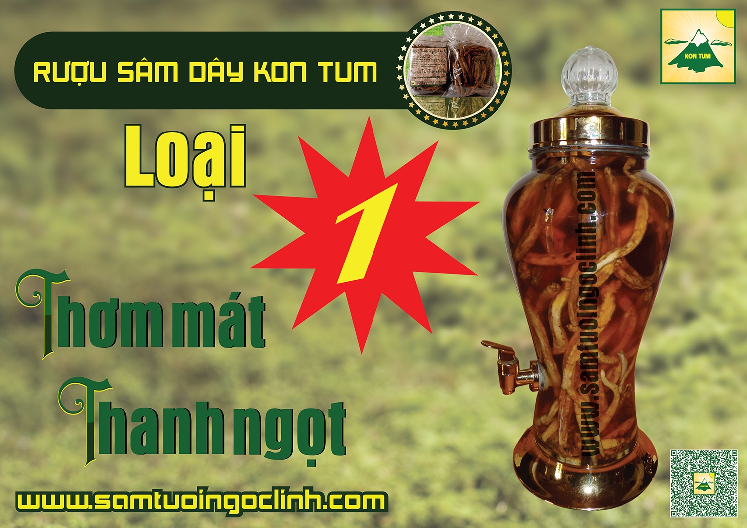 rượu sâm dây kon tum