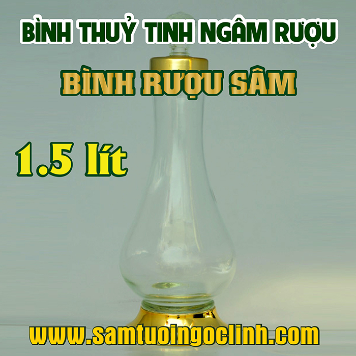 Bình Thủy Tinh Rượu Sâm 1.5 lít Kiểu Dáng Đẹp