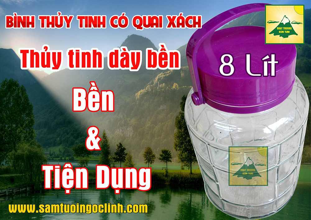 bình thủy tinh 8 lít