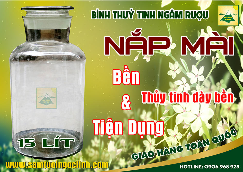 bình thuỷ tinh ngâm rượu nắp mài 15 lít (4)