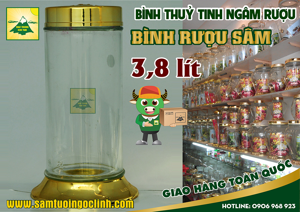 bình thuỷ tinh ngâm sâm 3,8 lít (2)