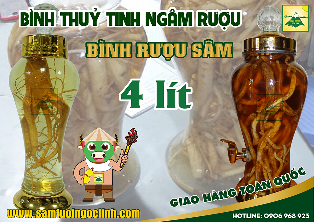 bình thuỷ tinh rượu sâm 4 lít (3)