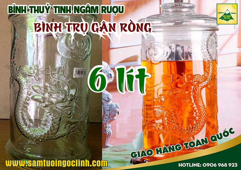 bình thuỷ tinh trụ nổi gân rồng (2)