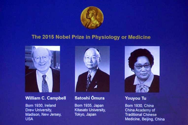 Danh sách ba nhà khoa học đoạt giải Nobel Y Học 2015